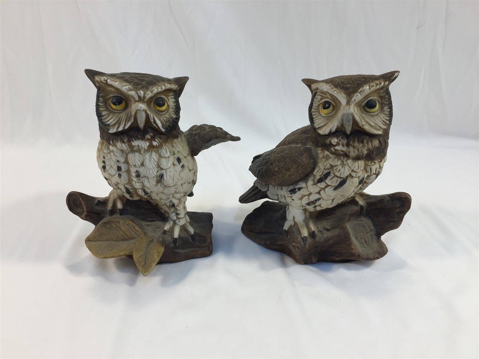 Vintage Pair of Ceramic Owl Figurines Homco Taiwan - $9.99