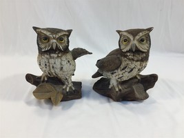 Vintage Pair of Ceramic Owl Figurines Homco Taiwan - £7.98 GBP