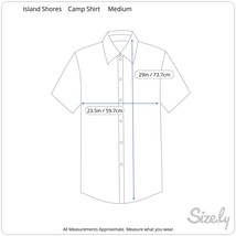 ISLAND SHORES Men Hawaiian ALOHA shirt pit to pit 23.5 sz M camp luau floral - £13.39 GBP