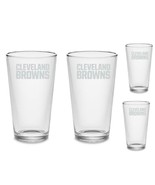 Set Cleveland Pint Beer Glasses Etched Tumblers Drinkware, 16oz Glass - €38,53 EUR+