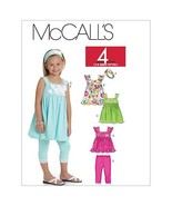 McCall's Patterns M6019 Children's/Girls' Top, Dresses, Leggings and Headband, S - $7.05
