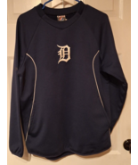 Vintage Y2K Majestic Therma Base Detroit Tigers MLB Warmup Pullover Mens Sz S - $24.25