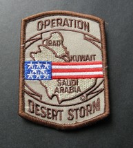 OPERATION DESERT STORM GULF WAR EMBROIDERED ARM PATCH 2.5 x 3.5 INCHES - £4.50 GBP