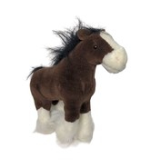Gund Dale Brown Clydesdale Horse Plush Stuffed Animal 10.5&quot; - £16.73 GBP