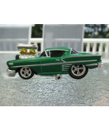 Muscle Machines 1:64, 58 Chevy Impala, Green, Blower, Rubber Tires - $7.00