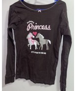 Carter’s Girls Shirt Size 8 Daddy’s Princess Brown Longsleeve Horses Che... - £4.47 GBP