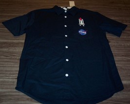 Nasa Astronaut Spaceship Button Down Dress Pocket T-Shirt Small New w/ Tag - £23.74 GBP