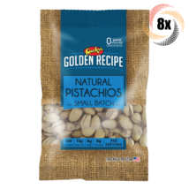 8x Bags Gurley's Golden Recipe Natural Pistachios | Small Batch | 2.25oz - £23.60 GBP