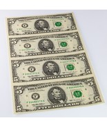 Series of 1995 $5 Federal Reserve Note (4Pcs) FR# 1985-F - €68,22 EUR