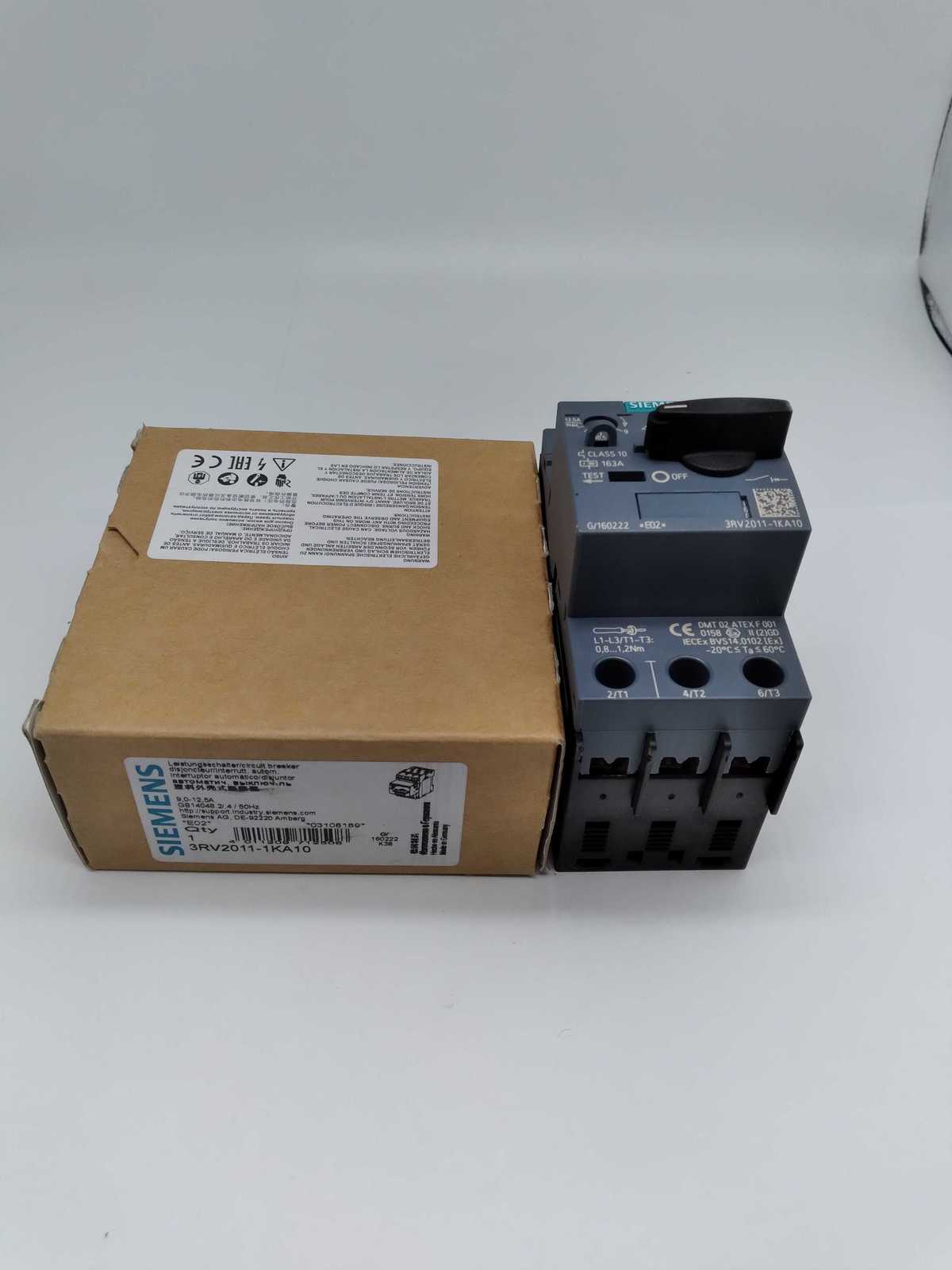 Primary image for Siemens 3RV2011-KA10 Circuit-Breaker Screw Connection 9-12.5A