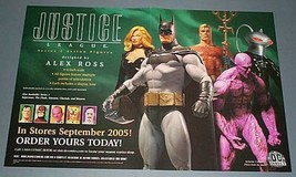 2005 Alex Ross JLA action figures POSTER:Batman,Aquaman,Black Canary,Black Manta - £16.02 GBP