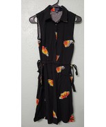 Women&#39;s Dress Black w/Butterflies The Savile Row Belted Waist Elastic Dr... - £13.23 GBP