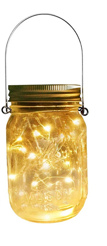 Solar Powered Mason Jar Lights Outdoor Hanging Led Fairy Firefly String Lights L - £152.34 GBP