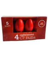 Sylvania C7 Christmas Light Bulbs Ceramic 4 pack 5W Red Blue Green White... - £7.98 GBP