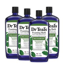 Dr Teal&#39;s Foaming Bath with Pure Epsom Salt, Relax &amp; Relief with Eucalyp... - £51.15 GBP