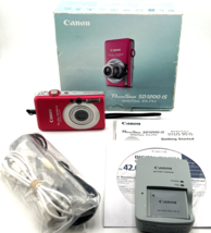 Canon Power Shot Elph SD1200 Is Digital Camera Pink 10MP 3x Zoom Iob - $289.00