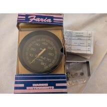 Faria Marine Tachometer Gauge TC 8 RPM X100 Boat Outboard Motor New - $100.99