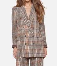 L'agence jayda tweed blazer in BROWN PLAID - size 6 - £200.00 GBP