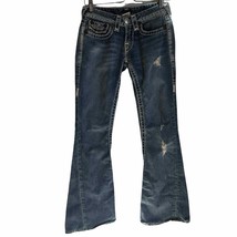 True religion Joey super t distressed flare ankle jeans women’s size 28 - £49.06 GBP