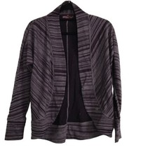Prana Womens Sweater Purple Striped Paradiso Wrap Open Front Cardigan Cocoon Xs - £12.82 GBP