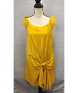 BHLDN Hitherto Bow Dress Size 10 Mustard Yellow RN66170 Pockets! - $94.00