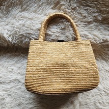 Worthington Straw Blonde Handbag Small-Medium Size Snap Closure Short Ha... - $21.00