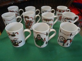 Beautiful HOME FOR THE HOLIDAYS Set of 11 MUGS...different designs - $58.99
