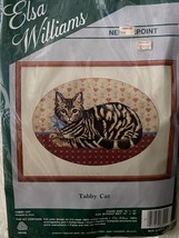 Elsa Williams Needlepoint Tabby Cat 16&quot; X 12&quot; Frame Size Open Package But New w1 - £9.71 GBP