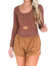 Tcec Long Sleeve Active Romper Chocolate - $37.00