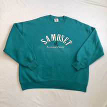 Vintage Samoset Resort Activities Staff Green Crewneck Sweatshirt Mens S... - $19.79