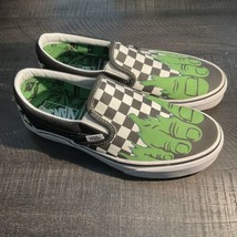 VANS X Marvel Classic Slip on Hulk checkerboard Shoes Size 6 Men 7.5 Women - £32.70 GBP