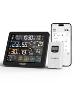 Raddy N80 Wi-Fi Smart Weather Station, 8” Display, App Control, PM2.5, UV - $928.20 MXN