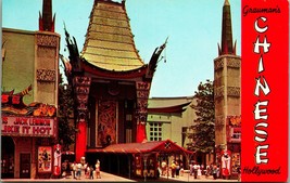 Grauman&#39;s Chinese Theatre Theater Hollywood CA UNP Chrome Postcard - £3.12 GBP