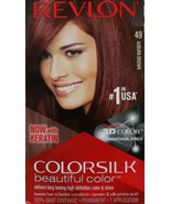 Revlon ColorSilk Beautiful Color ~ 49 Auburn Brown ~ Color Hair Dye - £11.77 GBP