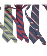 Vintage 80s Set 3 Repp Striped Ties Men&#39;s Neckties: Steve &amp; Barry&#39;s Silk... - $37.05 CAD