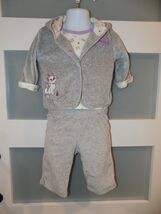 Disney 3 piece Gray Aristocats Maria Outfit Size 3/6 months Girl's NEW - $19.80