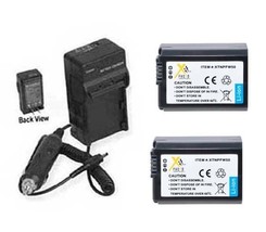 2 Batteries + Charger For Sony Alpha ILCE3000K/B ILCE-3000KBM SOA3000K1 SLT-A37M - £35.23 GBP