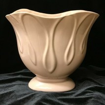 Vtg Brush McCoy Pottery Mid Century Light Pink Oval Vase Planter USA Console MCM - £46.46 GBP
