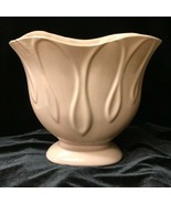 Vtg Brush McCoy Pottery Mid Century Light Pink Oval Vase Planter USA Console MCM - $57.23