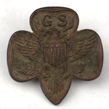Girl Scouts Vintage 30s or 40&#39;s Trefoil Eagle G.S Pin  - £7.86 GBP