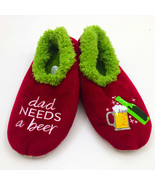 Snoozies Men&#39;s Dad Need&#39;s a Beer Extra Large 13 Burgundy - $12.86