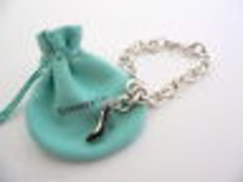 Tiffany &amp; Co Silver Enamel Shoe Bracelet Bangle Charm Pendant Gift Pouch Clasp - £596.54 GBP
