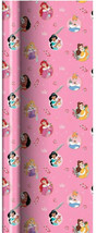 2 Rolls Pink Disney Princess Christmas Gift Wrapping Paper 50 sq ft Total - $8.00