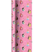 2 Rolls Pink Disney Princess Christmas Gift Wrapping Paper 50 sq ft Total - £6.01 GBP