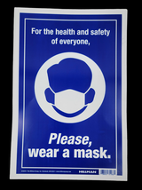 Hillman 12-in x 8-in Styrene Information Display Sign Please Wear a Mask - £6.32 GBP