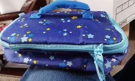 Tasty Insulated Expandable Child School Lunch Box w/ Blue Stars. - £6.21 GBP