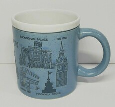 Vintage Blue and White &quot;Sights of London&quot; Coffee Mug Cup - $13.47