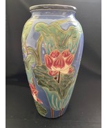 Antique large art-nouveau beautiful decorative flower vase, marked bottom - $187.11