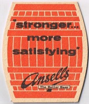 Beer Coaster Stronger More Satisfying Ansells The Better Beer - £2.24 GBP