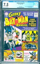 Batman Annual #1 (1961) CGC 7.5 - O/w to white: Secrets of Batman&#39;s utility belt - $548.48